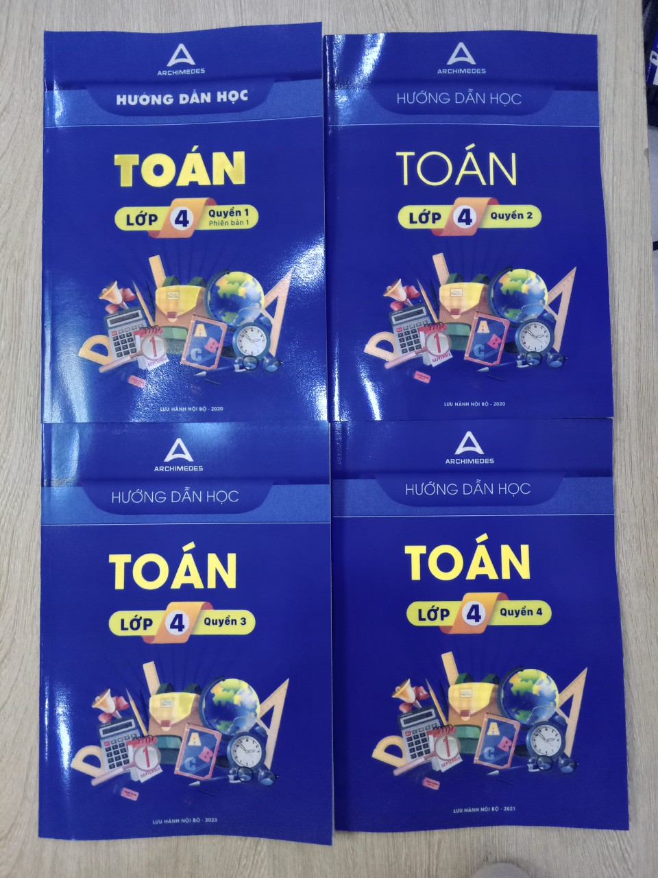 Sách - Combo 4 cuốn Hướng dẫn học toán lớp 4 (PV)