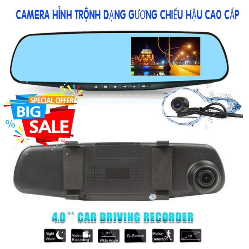 CAMERA GƯƠNG CHIẾU HẬU 4.0 ( ĐƠN )Camera hành trình full HD,Camera Hành Trình Xe Hơi Dạng Gương cho ô tô xe hơi xe tải,170 độ cho ô tô xe tải - VT auto.(GIÁ CỰC SỐC) Fc Kun