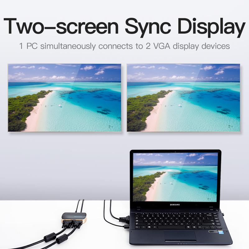 Bộ chia VGA 1 ra 2 Vention DBABF