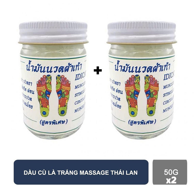 2 Dầu cù là trắng massage bàn chân chống đột quỵ, giảm cơn đau khớp- Thái Lan cao cấp