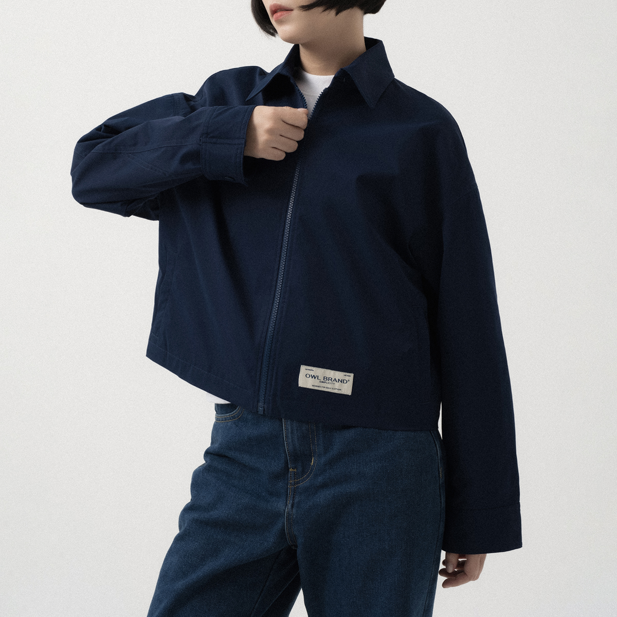 Áo khoác kaki nữ Owlbrand Simplicity/ Navy