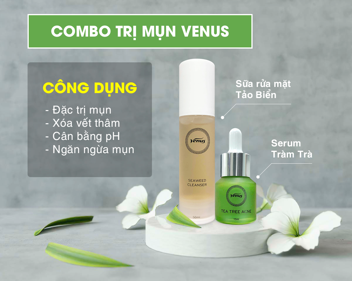 [HCM]Combo Sạch Mụn Thâm Trắng Da Venus