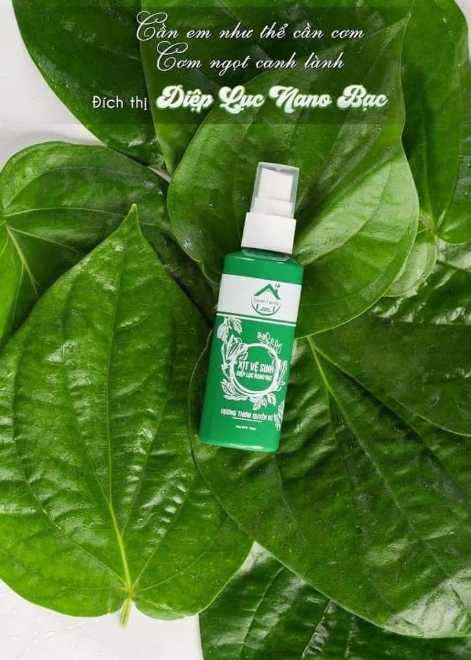 Xịt Vệ Sinh Diệp Lục Nano Bạc