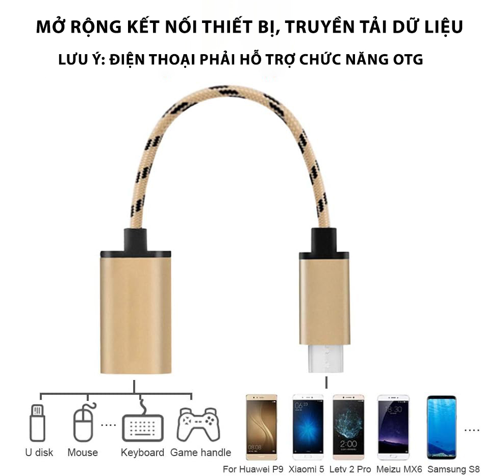 Bộ Chuyển Đổi Cổng USB Type C sang USB 3.0 - Cable OTG Type C to USB 3.0
