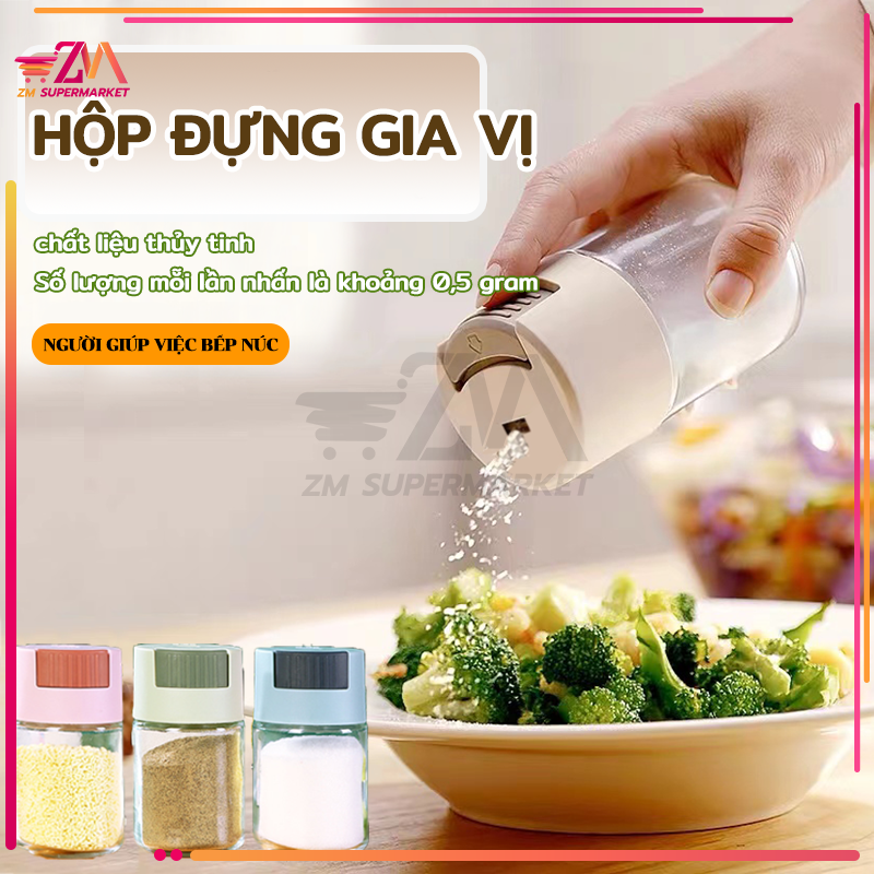 Spice Shaker, plastic spice jar, high quality kitchen button press glass spice jar, smart spice jar-anti-warm and leak-proof, better quantity control