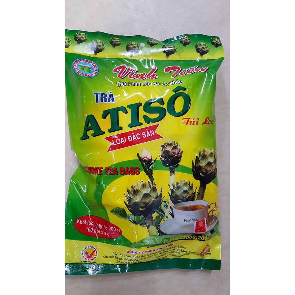 Trà atiso vĩnh tiến xanh 100 túi lọc