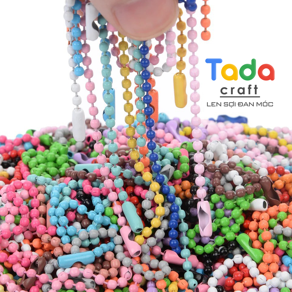 (Set 10) Móc Khóa Bi, Xích Bi Gắn Chìa Khóa Handmade