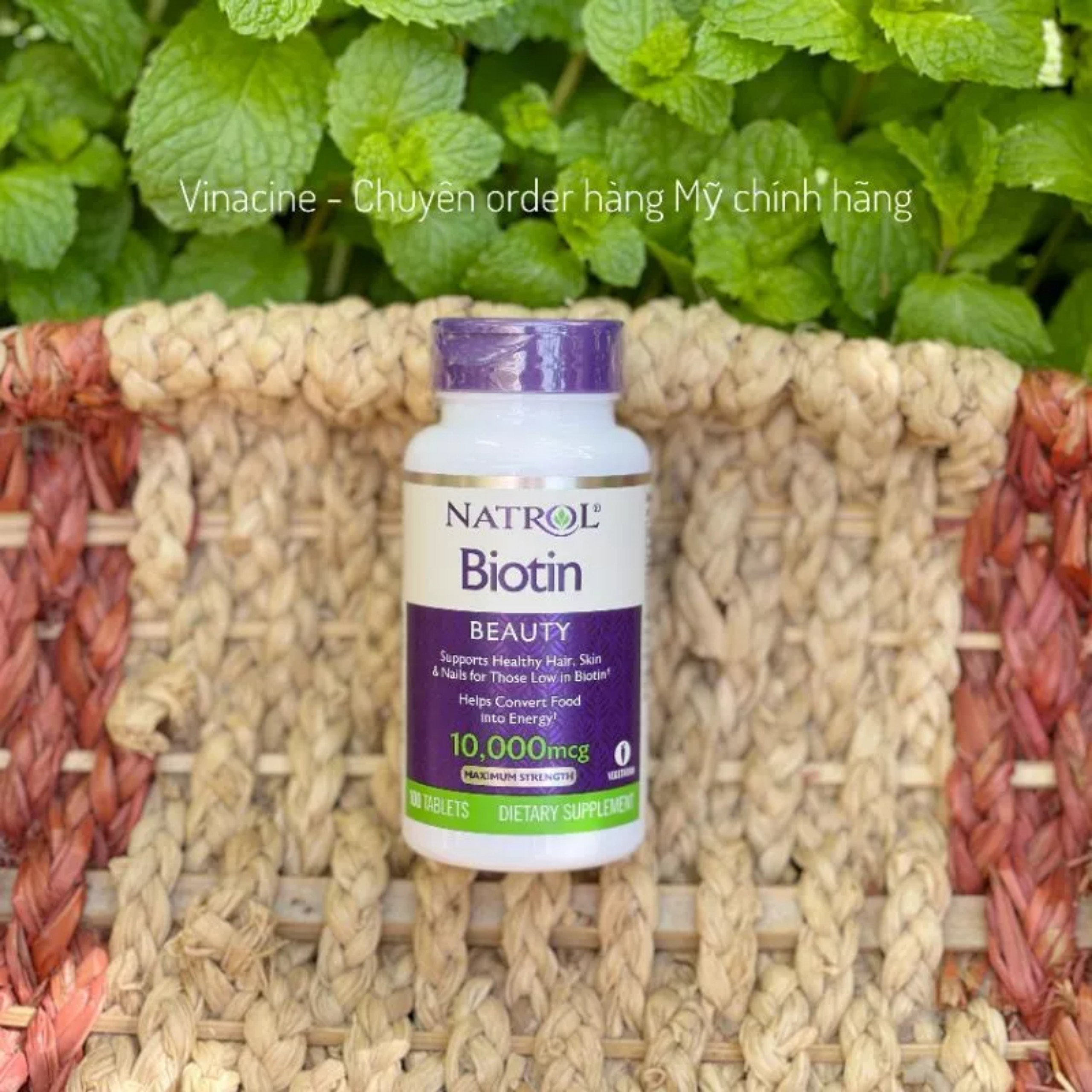 Viên Uống Mọc Tóc Natrol Biotin 10000mcg 100 viên