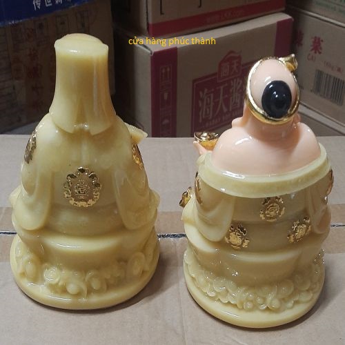 thần tài ông địa đế tròn vàng ( bột đá )