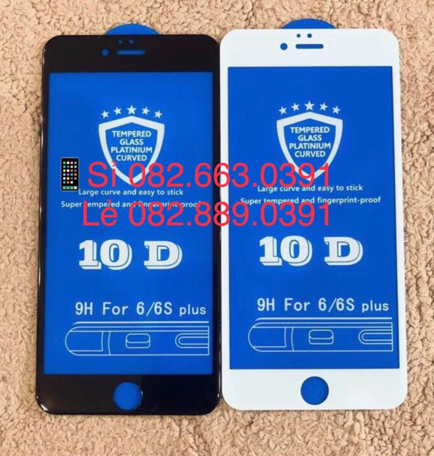 [HCM]Dán Kính cường lực Iphone Full màn hình 10D - 6/6plus/7/7Plus