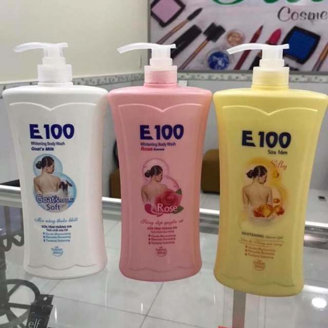 Sữa tắm trắng da e100 800ml