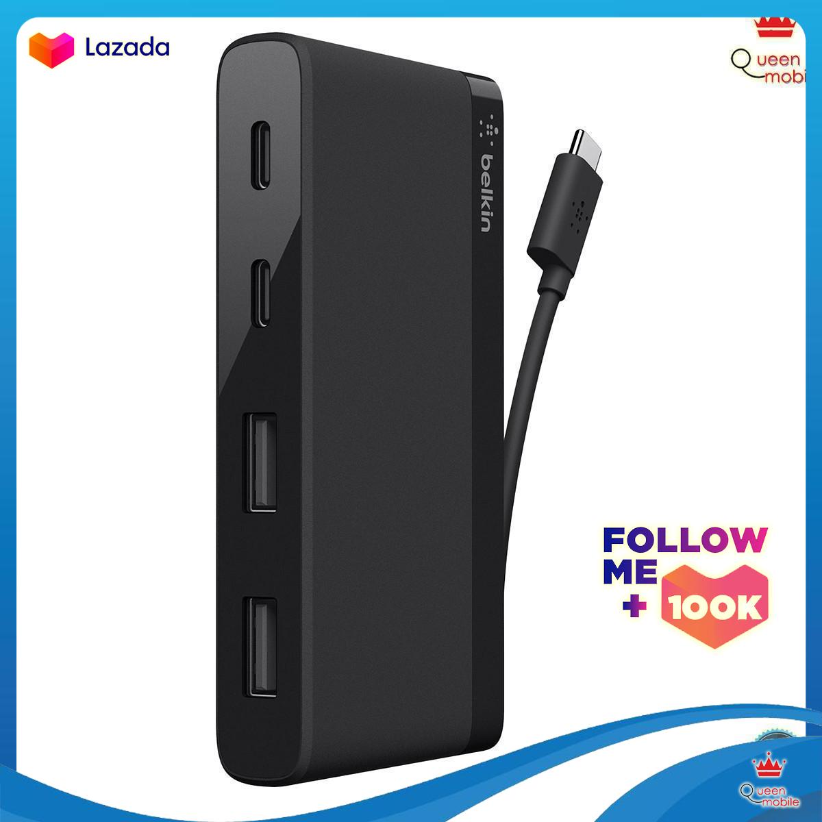 [HCM]Belkin USB-C 4-Port Mini Hub 2x USB A + 2x USB Type-C - F4U090btBLK