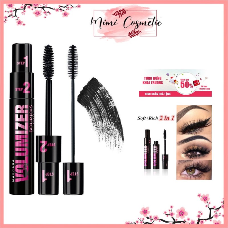 hàng nội đia trung Mascara 2 trong 1 Volumizer Yaqina. làm dài và dày mi với thành phần giàu sáp giá rẻ