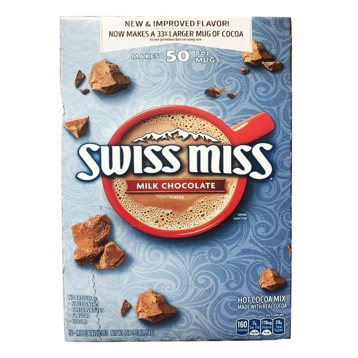 Bột socola sữa Swiss Miss Milk Chocolate Hot Cocoa Mix s hộp 50 gói trọng
