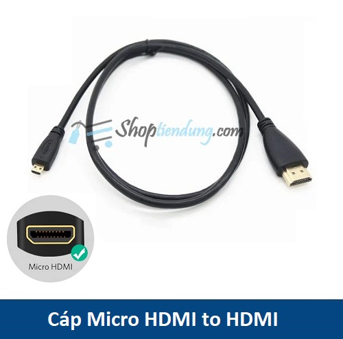 Cáp chuyển đổi Micro HDMI sang HDMI 1m5