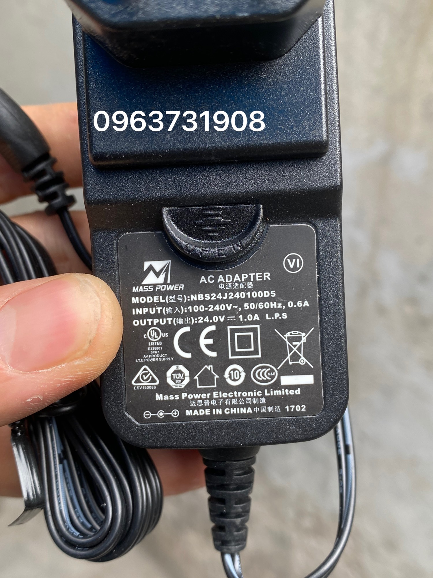 Bộ nguồn 24v-1a hàng cao cấp