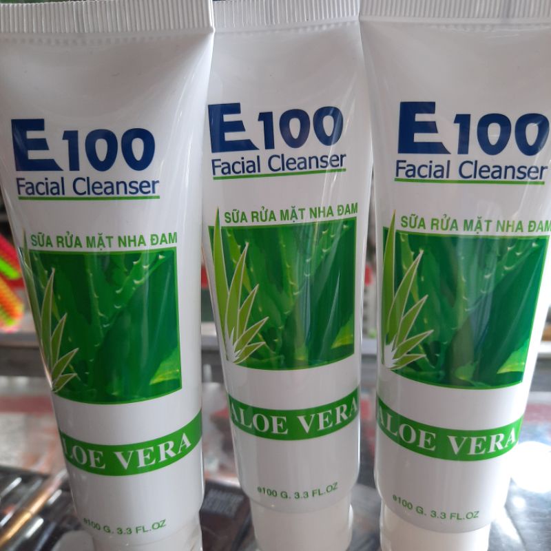 sữa rửa mặt e100 nha đam 100ml