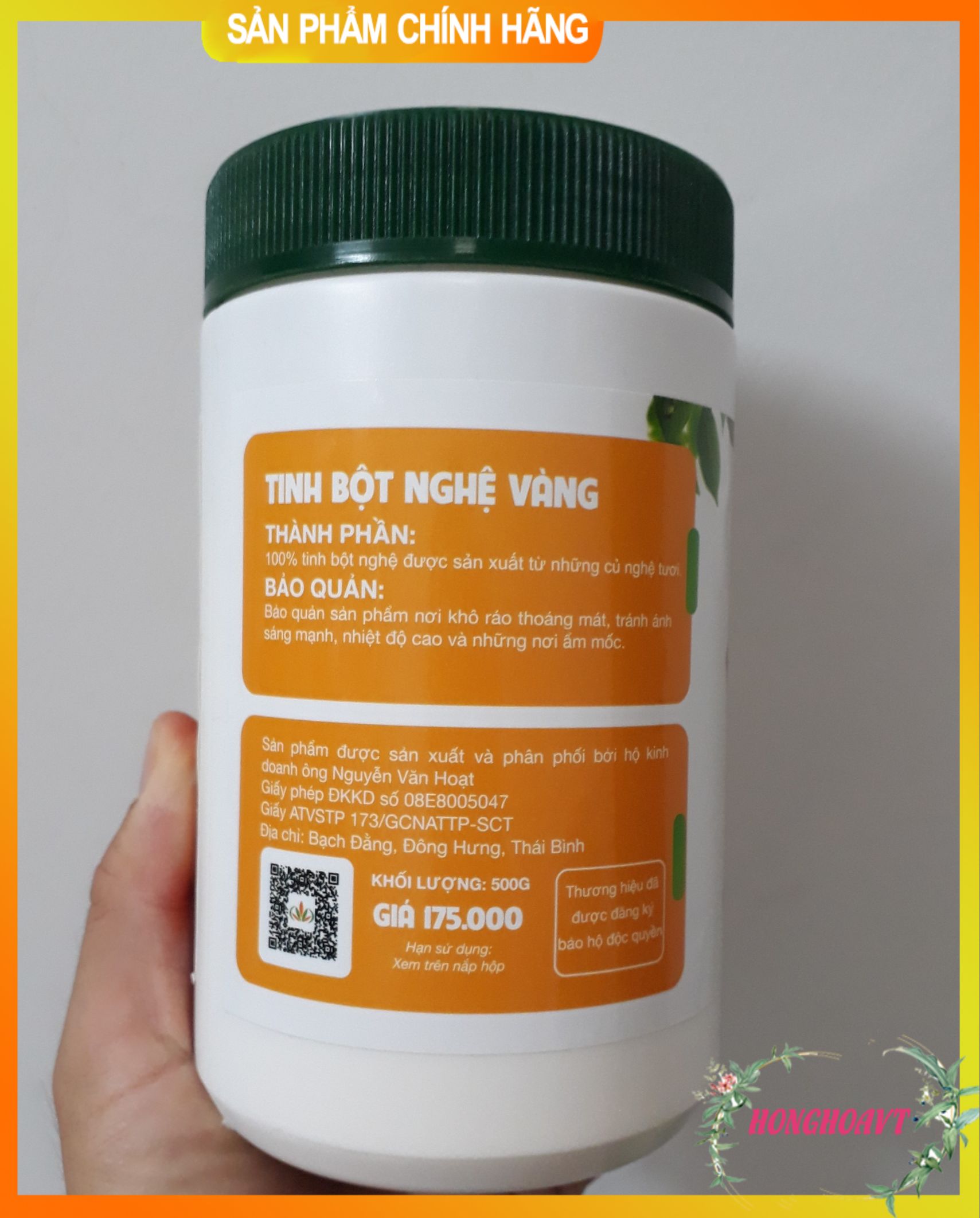 Tinh bột nghệ vàng Tuệ Minh nguyên chất (1hộp = 500gr)