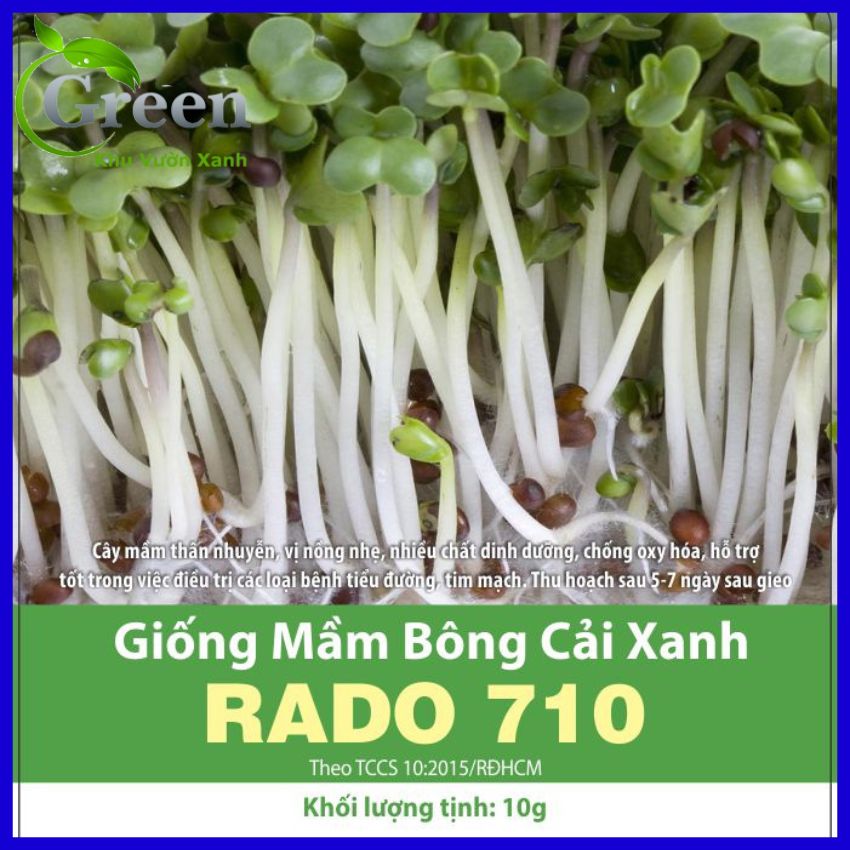 Hạt Giống Rau Mầm Bông Cải Xanh (Súp Lơ Xanh)