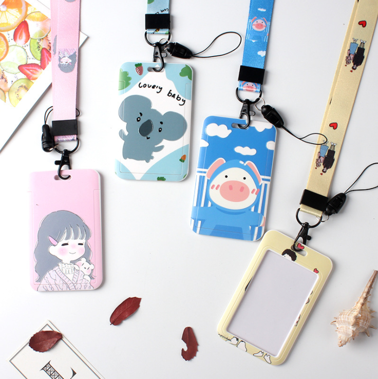 Strap student card (Style C) strap vertical card for school student office worker KUTE astray-combo Wire & Card-beyou