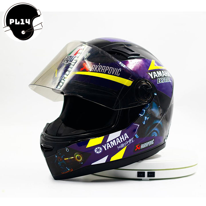 Decal Dán Mũ Bảo Hiểm Fullface Tem Yamaha - PC012