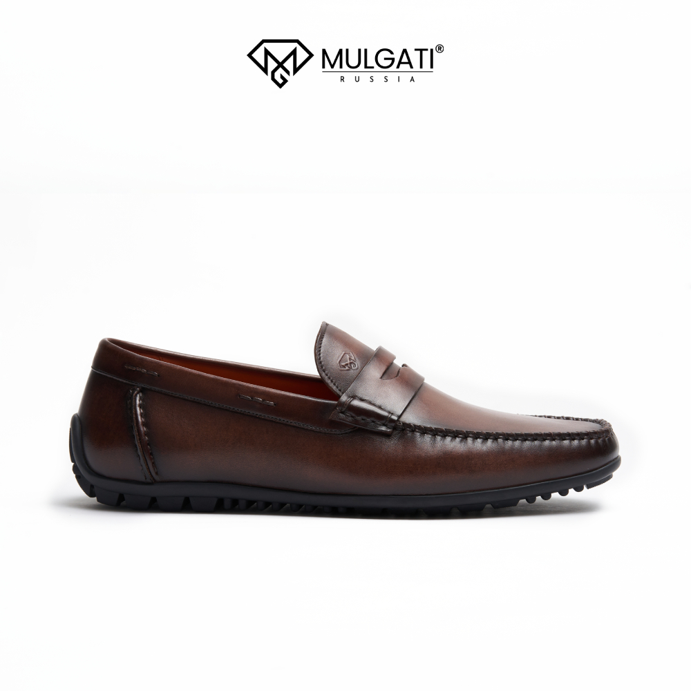 Giày lười nam mulgati penny moccasin đai ngang da trơn - sp011100