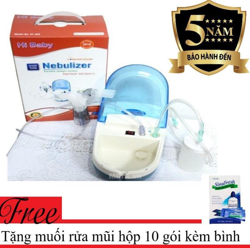 Máy xông hút mũi 2 trong 1 Dotha Hibaby Health Care - Nebulizer tặng muối rửa mũi Sunifresh hộp 10 gói (MD365 Store) nhập khẩu