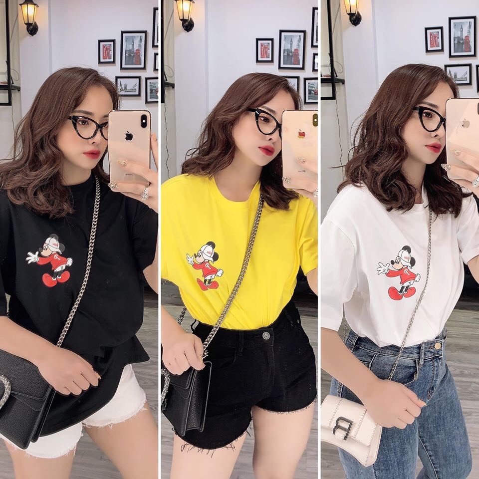 [HCM]ÁO THUN NỮ THIÊU HÌNH DỄ THƯƠNG - A3