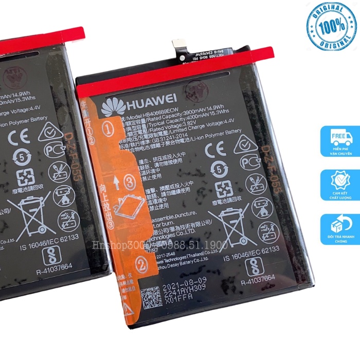 Pin huawei y9 2019 / y7 prime / mate 9 / mate 9 pro / hb396689ecw / pin zin dung lượng 4000mah