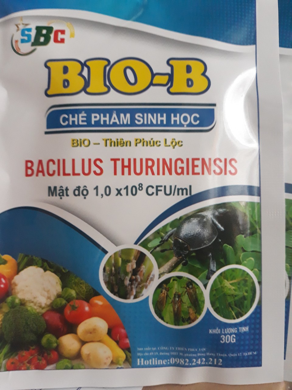 [HCM]Chế phẩm sinh học Bio-B gói 30 gam phòng trị sâu rầy rệp sùng đất bọ cánh cứng