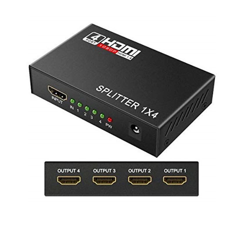 Bộ chia cổng HDMI 1 ra 4 màu đen