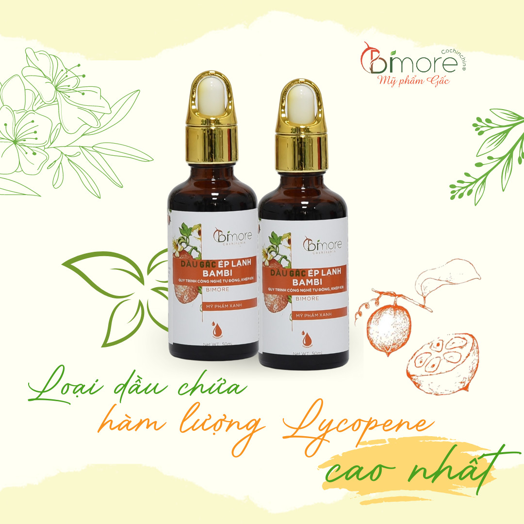 Dầu gấc ép lạnh đắp mặt giảm thâm, sáng da Chai 50ml