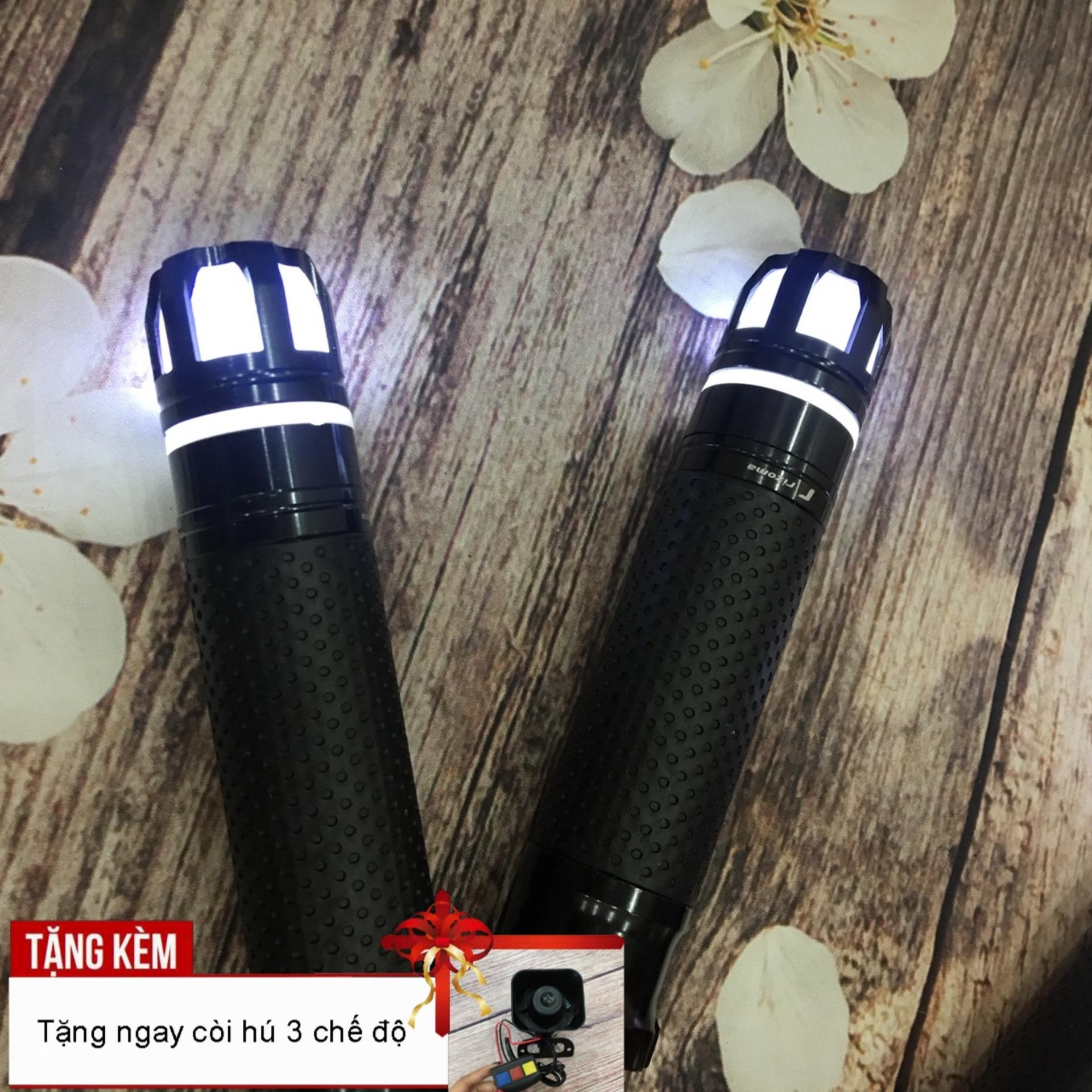 [TẶNG CÒI HÚ 3 CHẾ ĐỘ] Bao tay gù RIZOMA có đèn Led độ xe siêu chất G71 (màu đen)