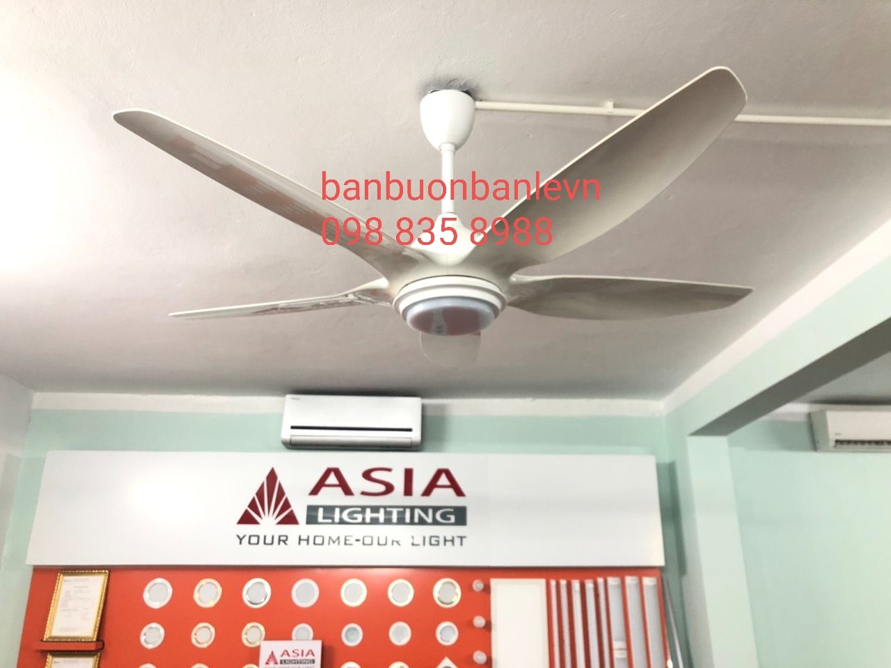 ( Voucher siêu ưu đãi 18%) QUẠT TRẦN ĐÈN TRANG TRÍ ASIA- QT02