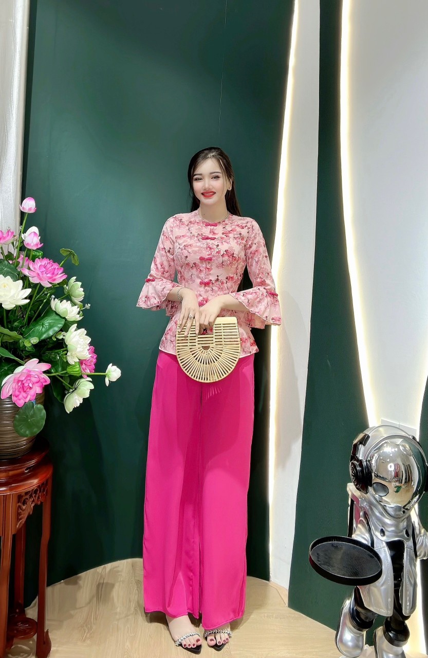 SÉT BỘ BÀ BA TAY LOA NÚT TÀU DUYÊN DÁNG