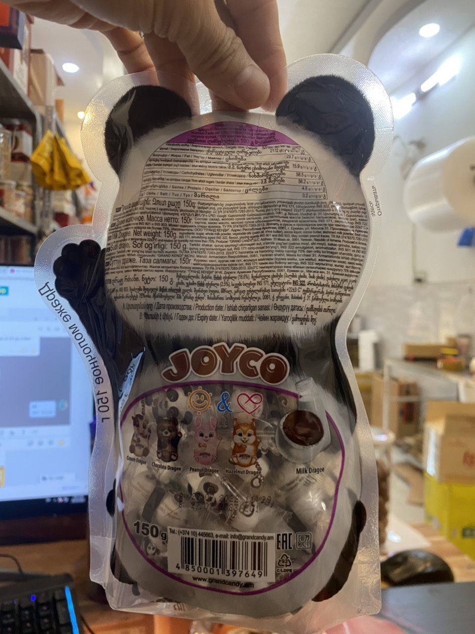 KẸO SOCOLA GẤU TRÚC JOYCO HÌNH THÚ 150GR - NGA