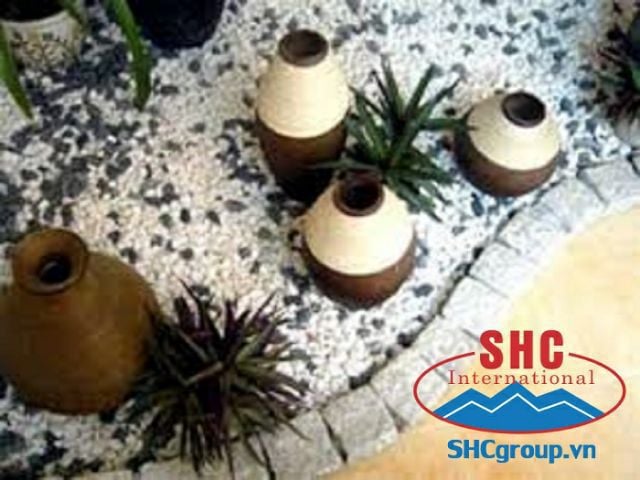 2kg sỏi trắng trang trí - chậu cây, hồ cá, tiểu cảnh - kt: 1-1.5cm