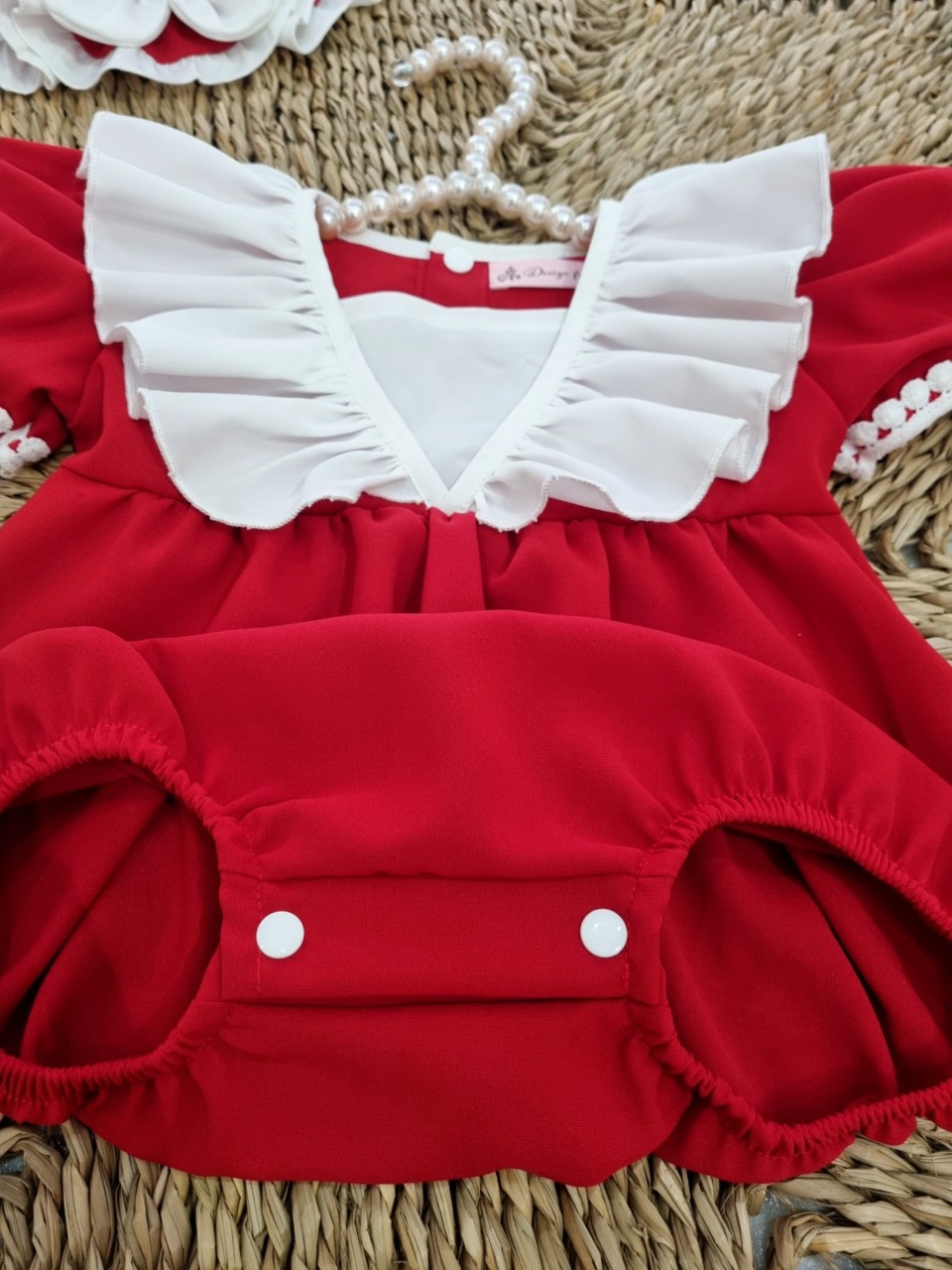 Bodysuit đỏ Tết cho bé gái sét 3 món size ss-13kg