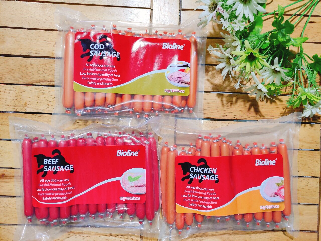 Xúc xích Chó Mèo Bioline bịch 30 thanh