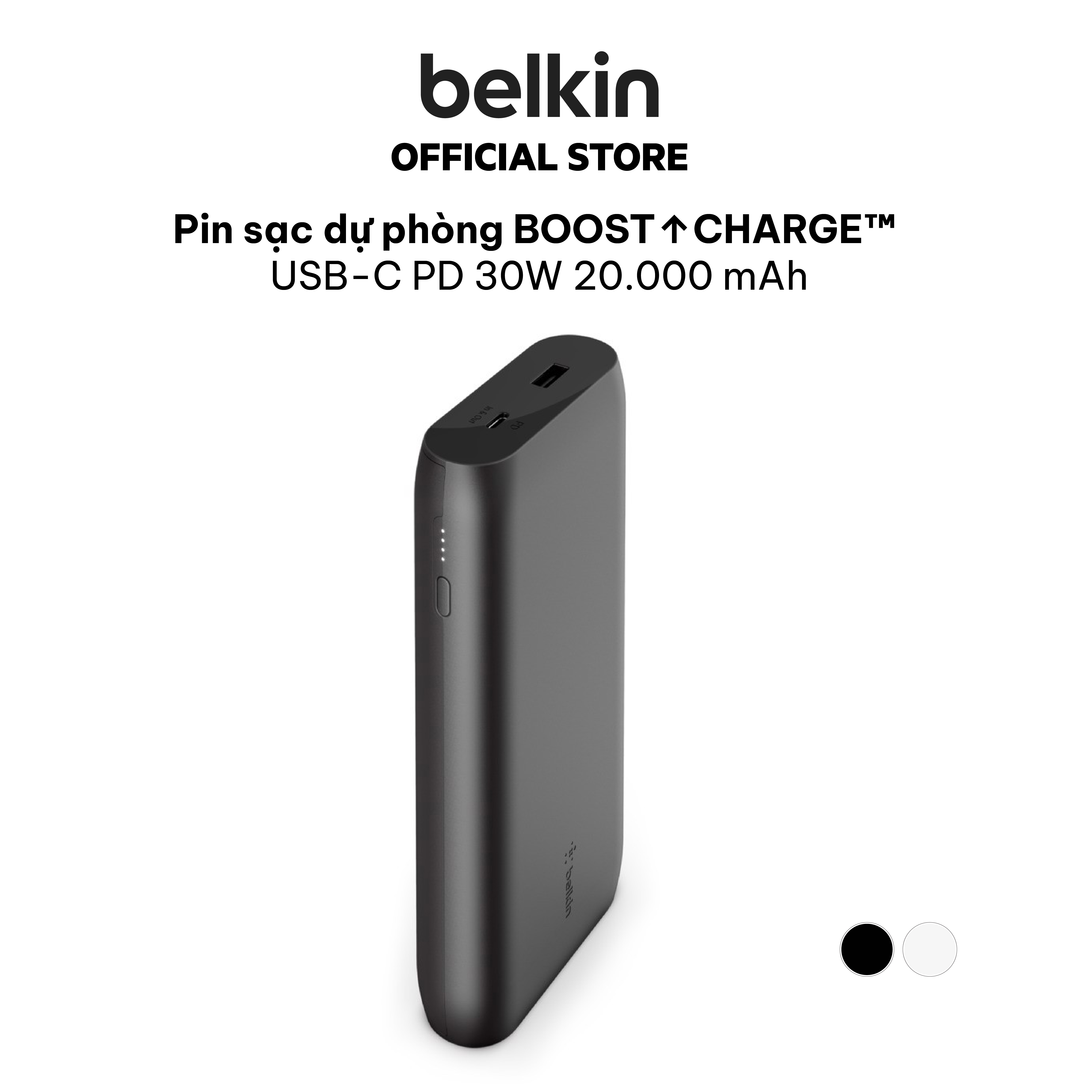 Pin sạc dự phòng Polyme Pocket Power Belkin 20.000 mAh, sạc nhanh USB