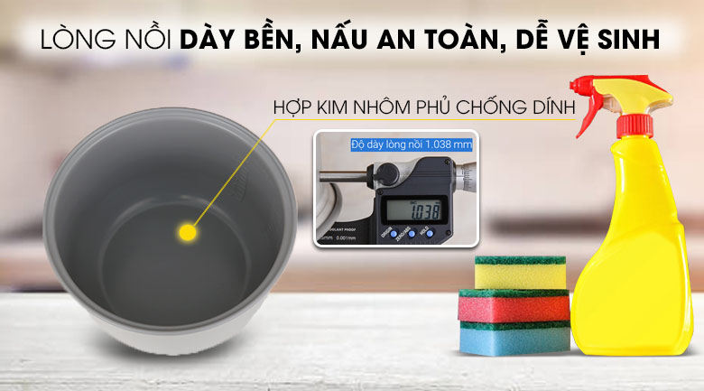 11.11 Nồi cơm điện nắp gài Sharp 1.8 lít KS-183TJV-CR