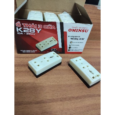 Ổ Thái 3 cửa K28Y chống cháy OMINSU