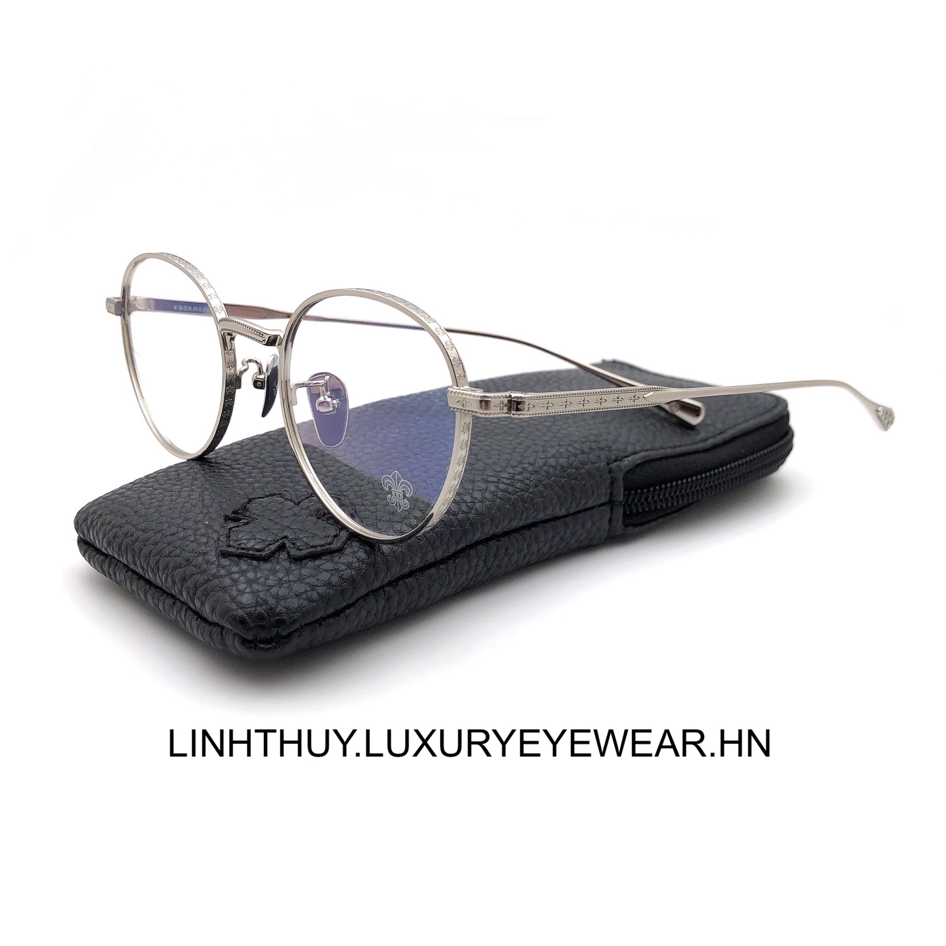 Gọng kính mắt chrome hearts CH8004 cao cấp s925 fullbox