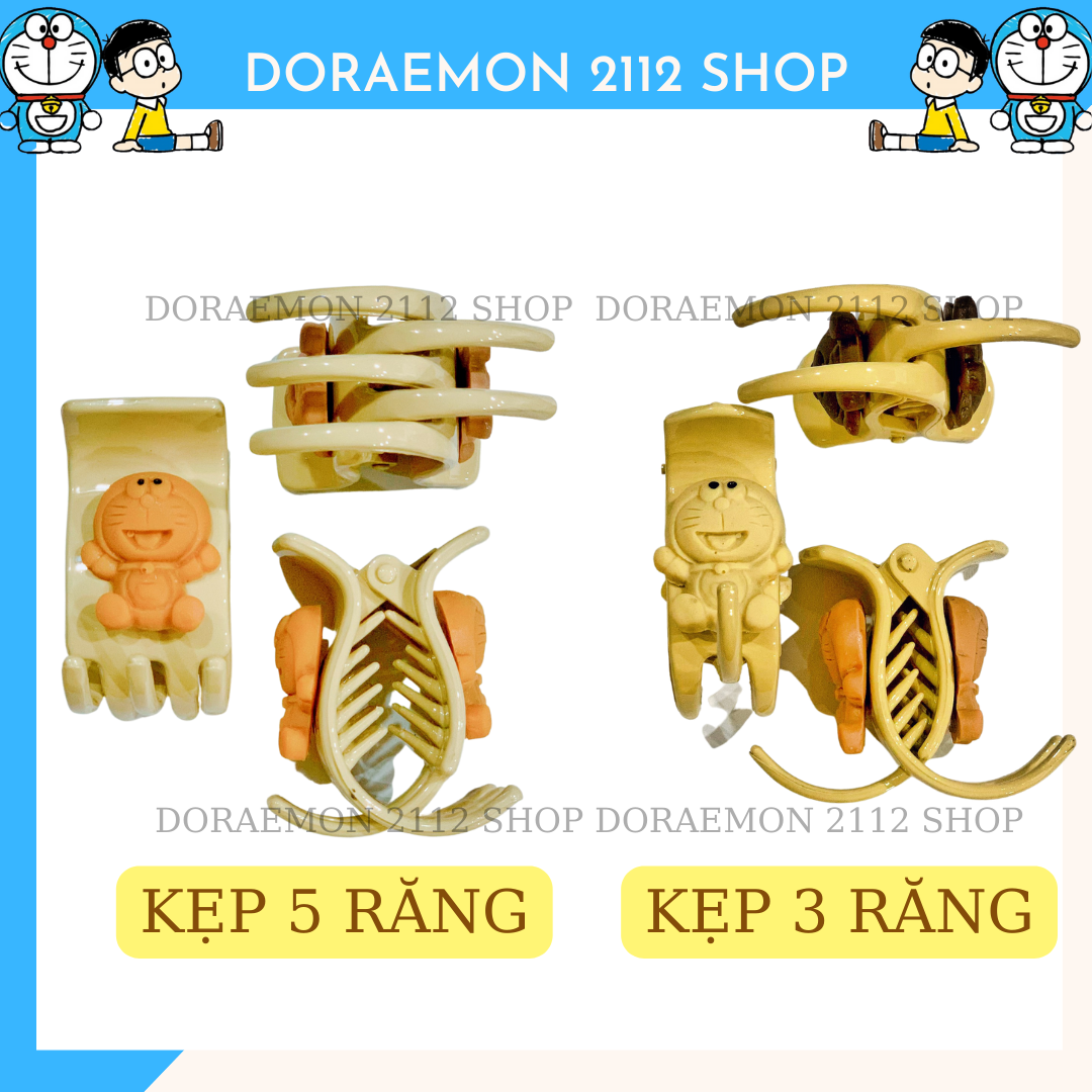 Kẹp tóc Doraemon Kẹp càng cua 5 răng 3 răng