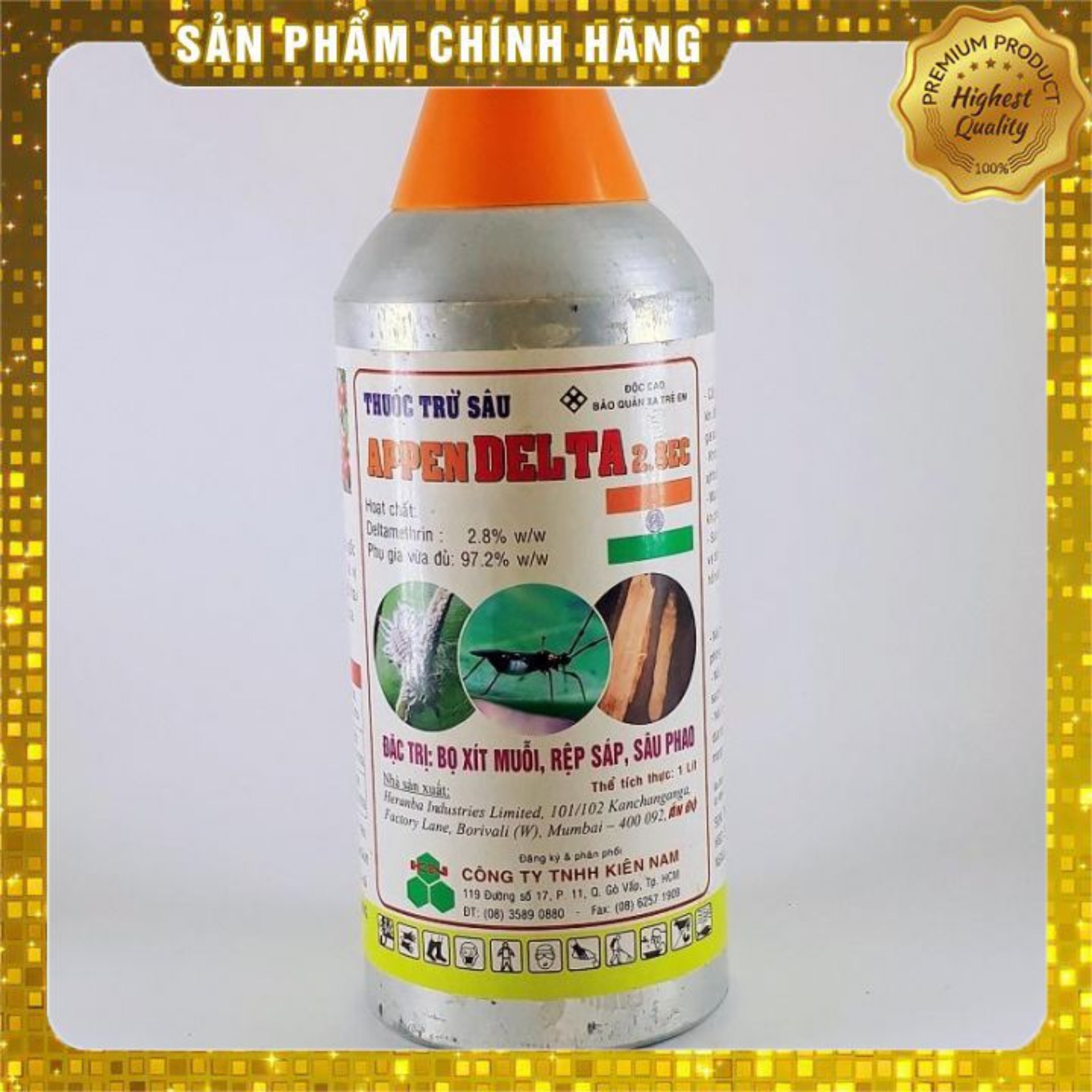 Thuốc trừ sâu APPEN DELTA 2,8EC 1 lít đặc trị bọ xít muỗi, rệp sáp, sâu phao