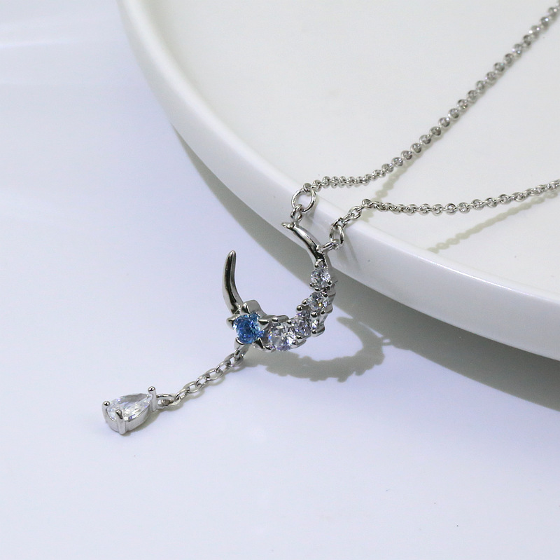 Dây chuyền bạc 925 hàn quốc mặt trăng đá xanh cam kết hàng đúng mô tả chất lượng đảm bảo an toàn đến sức khỏe người sử dụng