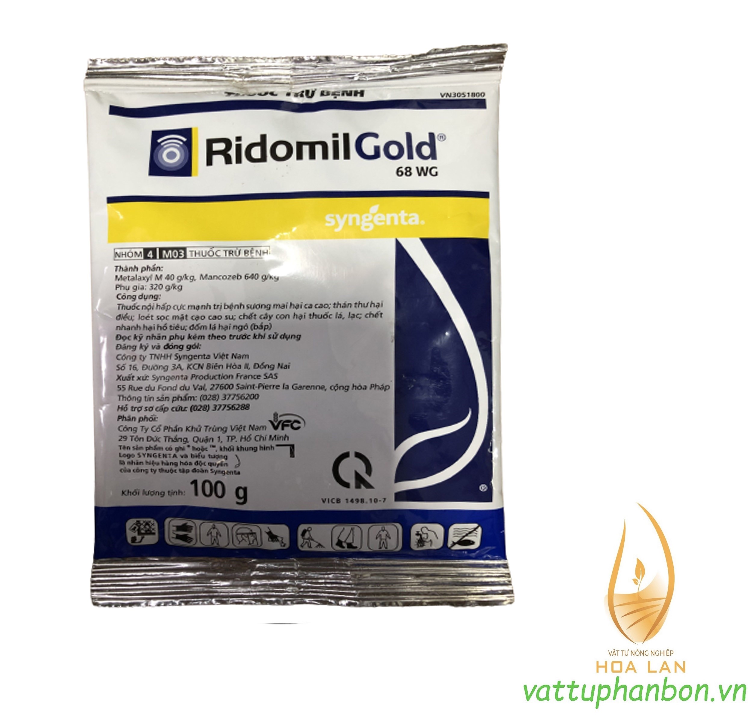 TRỪ BỆNH RIDOMIL GOLD 68WG - #488A# 100g