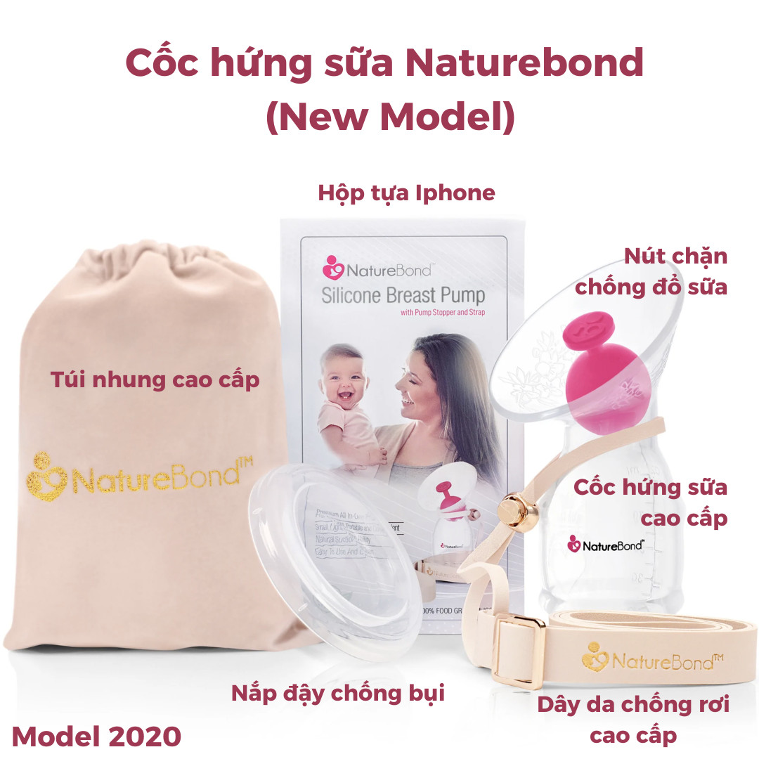 Cốc hứng sữa silicon naturebond số 1 anh mỹ canada ... tiện hơn máy hút sữa bằng tay