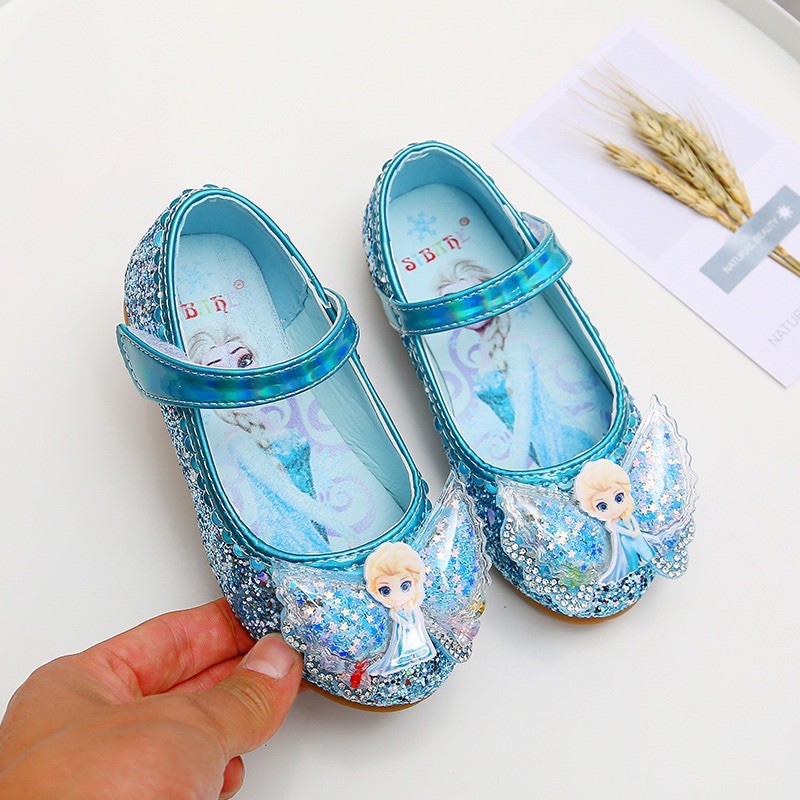 Giày Búp Bê Nhũ Elsa Siêu Xinh Vạn Bé Mê