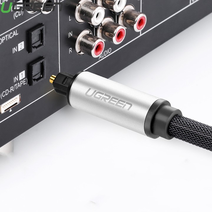 Cáp audio quang Toslink Optical 2m bọc lưới cao cấp Ugreen 10540